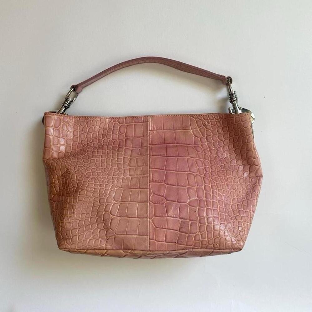 Y2k pink leather textured shoulder